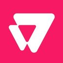 White VTEX logo on a solid pink background.