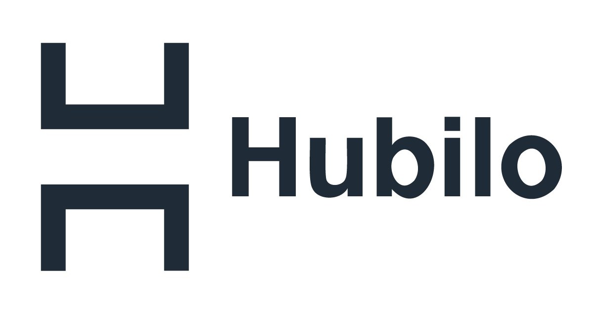 Hubilo wordmark logo with stylized letter H symbol to the left.