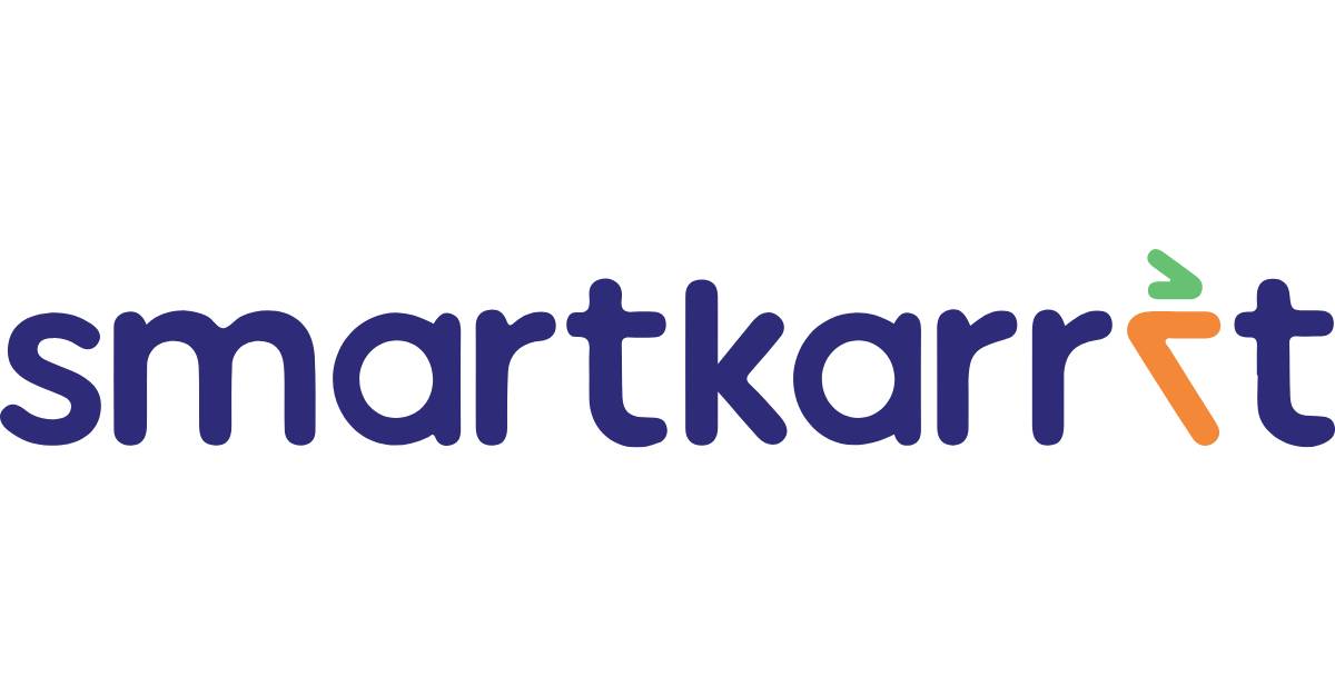 SmartKarrit wordmark logo with a stylized orange carrot replacing the letter i.