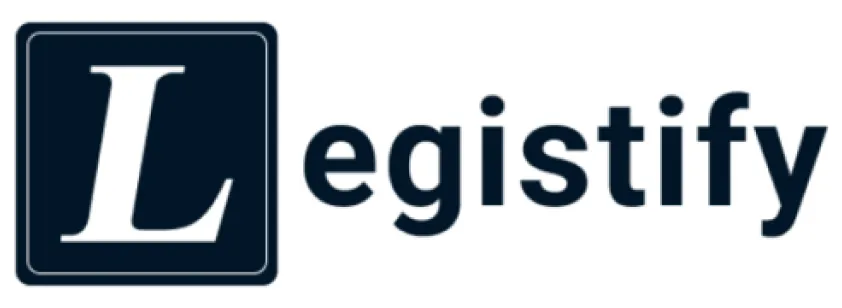Legistify logo with a stylized white letter L in a dark square beside the word Legistify.