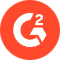 G2 logo with white 'G2' text on an orange circular background.