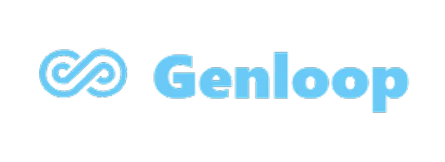 Genloop brand logo with a blue infinity-style symbol to the left of the word Genloop.