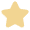 Yellow five-pointed star icon with a slightly curved bottom edge.