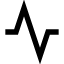 Black silhouette of an airplane flying with two diagonal contrails behind it.