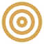 Concentric circular rings forming a golden target-like pattern on a white background.