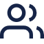 Simple icon of a person with a circular head and shoulders.
