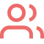 Red icon of a person with a keyhole in the head symbolizing privacy or security.