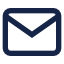 Blue envelope icon symbolizing email or message.