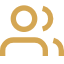 Simple icon of a person with a circular arrow on the right side indicating refresh or update.